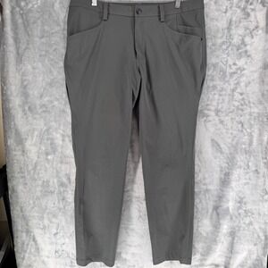 Lululemon ABC Pants Mens Grey Slim Fit Technical Stretch Travel 36x28
